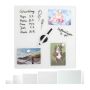 Klaasist magnettahvel Relaxdays, 3 magnetit, 40 × 40 cm