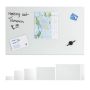 Klaasist magnettahvel Relaxdays, 3 magnetit ja marker