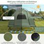 Camping bed with canopy, inflatable mattress, sleeping bag, pillow, 13 kg