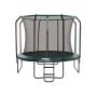Trampoline Ø 305 cm. with safety net, ladder and padded posts, green