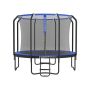 Trampoline Ø 305 cm. with safety net, ladder and padded posts, dark blue