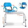 Lükatav dušitool VEVOR FBL650328, 360° pööratav iste, 150 kg, 100 × 55 × 104 cm