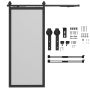 Sliding door hardware set Homcom, black