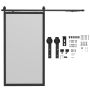 Sliding door hardware set Homcom, black