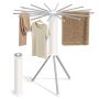 SONGMICS Folding Clothes Dryer, Portable Rotary, 112 × 122 × 112 cm