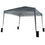 Folding gazebo, Grey, 300 × 300 × 247–267 cm