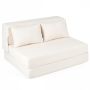 Folding sofa bed, 3 in 1, 2 cushions, Sand, 82 × 103 × 58 cm
