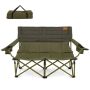 Folding tourist chair, 2-seater, 300 kg, Green, 148 × 70 × 80 cm