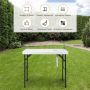 Folding outdoor table, 114.3 × 95 × 59.9 cm