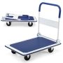 Folding platform trolley with 300 kg load capacity, 4 wheels