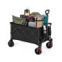 Kokkupandav käsikäru SONGMICS GFW115B01, 150 l, kuni 150 kg, 4 ratast, Must, 80,8 × 93,5 × 49,4 cm