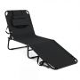 Folding sun lounger, 3 pillows, 165–194 × 33–85 × 64 cm