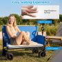 Folding tourist trolley-bench, 2 in 1, Blue, 96 × 59 × 75–106 cm