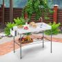Folding fish cleaning table, with sink, 108 × 58 × 92 cm