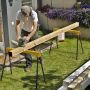 Folding sawhorses, 2 pcs., 600 kg load capacity, 83 x 13 x 10 cm