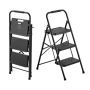 Kokkupandav redel VEVOR, 3 astet, Must, 46,5 × 73 × 103,5 cm