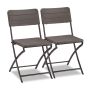 Kokkupandavad õuetoolid Relaxdays, 2 tk, Pruunid, 43,5 × 82 × 47 cm