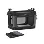 Feandrea PDC016B01 Dog Cage, 4 Mesh Doors, Black, 60 × 42 × 42 cm