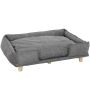 Šunų sofa su nuimamu ir plaunamu pagalvėliu, tamsiai pilka, iki 30 kg