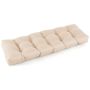 Bench cushion, quilted, black/beige/gray, 132.08 × 49.53 × 15.24 cm