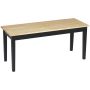 Bench Homcom 102x36x45cm., black/light brown