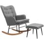 Homcom rocking chair with footstool, various colors