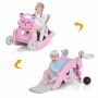 Rocking horse and slide, 4 in 1, blue/pink, 105 × 71 × 57 cm