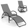 Outdoor rocking chair, 4 backrest positions
