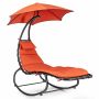Outdoor swing chair-hammock, with canopy and cushion, 184 × 147 × 187 cm