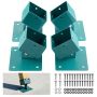 Кронштейн для качелей VEVOR HXQQTB4P, 4 шт, Зелёный, 14 × 14 × 12,5 см