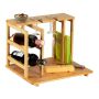 Доска для подачи сыра Relaxdays 10046358.0, для 2 бутылок и 2 бокалов, 40,5 × 26,5 × 33 см