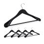 Ülikonnariidepuud Relaxdays 10024659_46, 5 tk, Must, 44,5 × 24 × 5,5 cm