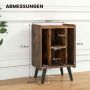 Living room cabinet, 4 open shelves, Brown, 43 × 67.5 × 34.5 cm
