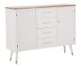 Elutoa kapp Matera, 2 ust, 4 sahtlit, valge/pruun, 117 × 90 × 37 cm