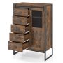 Living room cabinet, freestanding, 5 drawers, 84 × 120 × 40 cm