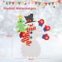 Lighting Christmas Snowman, 140 LED Lights, Multicolor, 96 × 123 × 22 cm