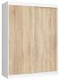 Wardrobe NORE CLP Mono 150, white/oak