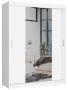 Wardrobe NORE 150 CLP with mirror, white