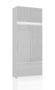 Wardrobe NORE S90 with mezzanines, white/light grey
