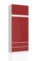 Wardrobe NORE S90 with mezzanines, white/red