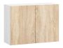 Wall-mounted kitchen cabinet NORE Lima W80, white/oak