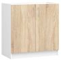 Kitchen cabinet NORE Lima S80 ZL, white/oak color