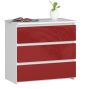 Nightstand NORE CL2 60 cm., white/red