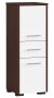 Bathroom cabinet NORE Fin, dark brown/white