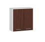 Wall-mounted bathroom cabinet NORE Fin K60, white/dark brown