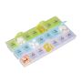 Органайзер для таблеток Relaxdays 10023638.0, на 7 дней, 3 отделения в день, 21,5 × 2,5 × 12 см