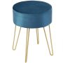 Stool, with footrest, green, 39 × 46 × 39 cm