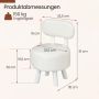 Stools, 2 pcs, White, 33.5 × 51 × 35 cm