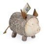 Rahakassa Relaxdays, Pruun/valge, 16,5 × 13 × 9 cm