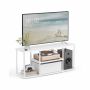 SONGMICS HOME LTV500W01 TV Cabinet, Up to 50 inches, White, 110 × 46 × 35 cm